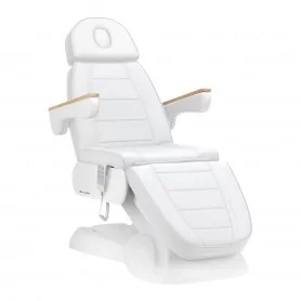 Elektryczny fotel kosmetyczny SILLON Lux 273b, 3 silniki, biały