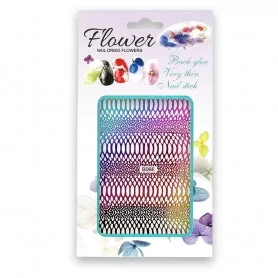 Self-adhesive holographic snakeskin iridescent stickers