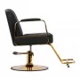 Hairdressing chair Gabbiano Acri gold - black