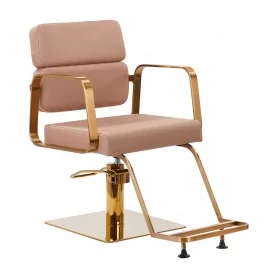 Frizieru krēsls Gabbiano Porto zeltaini bēšā krāsā