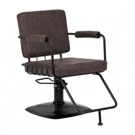 Krzesło Gabbiano Catania Loft Old Leather, ciemno brązowe