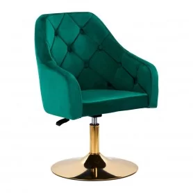 4Swivel chair Rico QS-BL14G green velvet