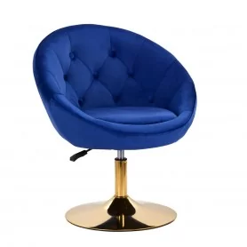 4 Krzesło obrotowe Rico QS-BL12B, ciemno-niebieski aksamit