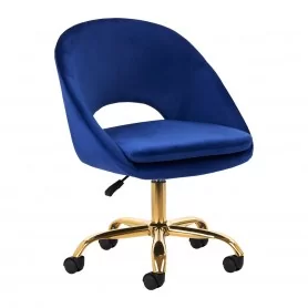 4Grozāmais krēsls Rico QS-MF18G samta tumši zils