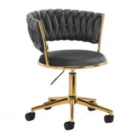 Вращающееся кресло 4Rico QS-GW01G бархатно-серый