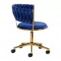4Вращающееся кресло Rico QS-GW01G бархат темно-синий