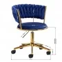 4Riko QS-GW01G rotējošais krēsls tumši zilā krāsā