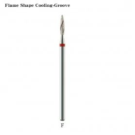 Deimantinė freza "Cooling - Groove Flame Shape F" Ø1.8mm, Gerai"