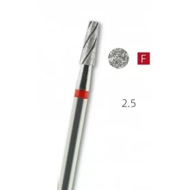 Deimantinė freza «Tapered Shape Ø Ø2,5 mm, "Fine" su šilumos nuleidimu.