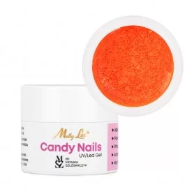 Gelis Candy Nails Light Candy Orange MollyLac HEMA nemokamai 5g