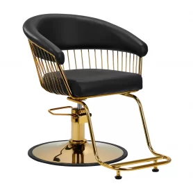 Haarausfall Lille gold schwarzer Stuhl