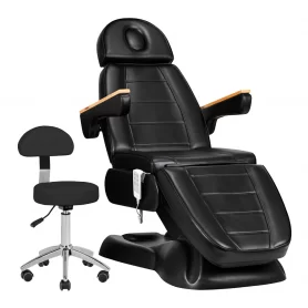 SILLON Lux 273b elektrokozmetyczne krzesło + stolik 304, czarny
