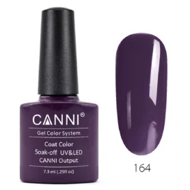164 Dark Purple 7.3ml Canni Soak Off UV LED Nail Gel Polish