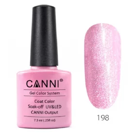 198 Light Pink Pearl 7.3ml Canni Soak Off UV LED Nail Gel Polish