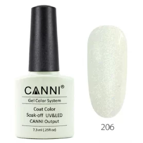 206 Flash White 7.3ml Canni Soak Off UV LED Nail Gel Polish