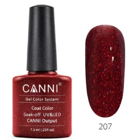 207 Obsessed Red 7.3ml Canni Soak Off UV LED Nail Gel Polish