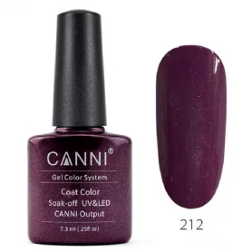 212 Purple Red Pearl 7.3ml Canni Soak Off UV LED Nail Gel Polish