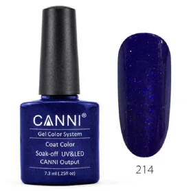 214 Royal Blue Pearl 7.3ml Canni Soak Off UV LED Nail Gel Polish