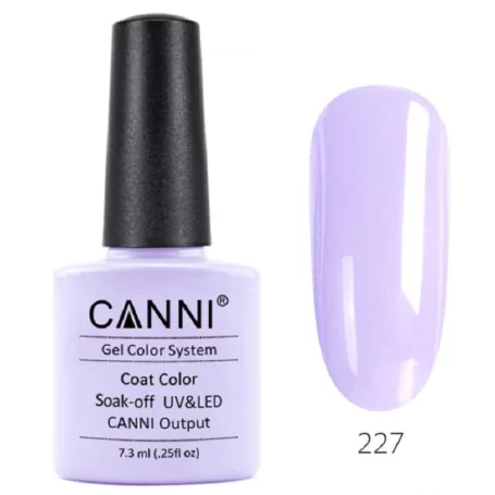227 Light Lavender 7.3ml Canni Soak Off UV LED Nail Gel Polish