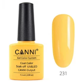 231 Egg Yellow 7.3ml Canni Soak Off UV LED Nail Gel Polish