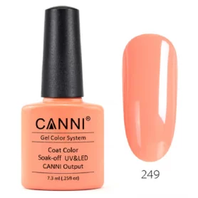 249 Light Orange 7.3ml Canni Soak Off UV LED Nail Gel Polish