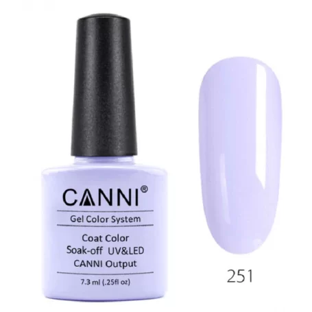 251 Light Pink 7.3ml Canni Soak Off UV LED Nail Gel Polish
