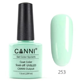 253 Mint Cream 7.3ml Canni Soak Off UV LED Nail Gel Polish