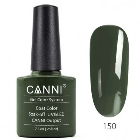 150 Blackish Green 7.3ml Canni Soak Off UV LED Nail Gel Polish