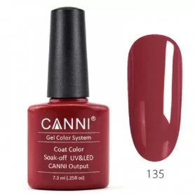 135 Orient Red 7.3ml Canni Soak Off UV LED Nail Gel Polish