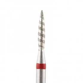 Deimantinis Antgalis Frezos Antgaliai Manikiūrui Nagams "Tornado flame" Ø1,6 mm Red